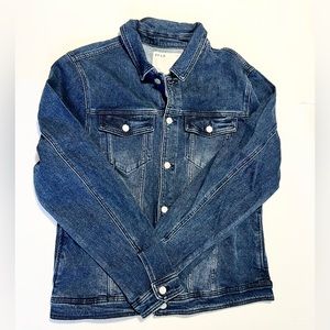Five Four Los Angeles FF. LA Denim Jean Jacket size L  NWT Dark Indigo Blue